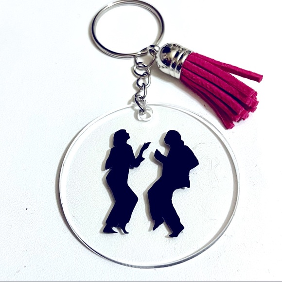 Pulp Fiction Pink Tassel Keychain
